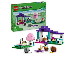 LEGO Minecraft 21253 Das Tierheim Spielzeug mit Tieren zum Videospiel