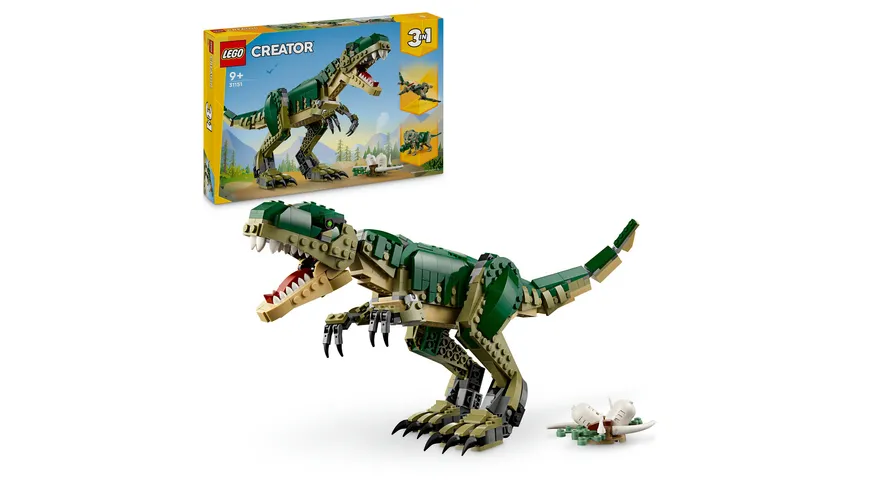 LEGO Creator T.Rex, 3-in-1-Dino, Triceratops und Pterodaktylus 31151 ...