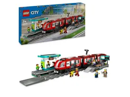 LEGO City 60423 Strassenbahn mit Haltestelle
