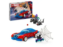 LEGO Marvel 76279 Spider Mans Rennauto Venom Green Goblin Spielzeug Set