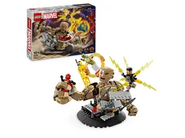 LEGO Marvel 76280 Spider Man vs Sandman Showdown Superhelden Spielzeug