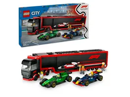 LEGO City F1 Transporter mit RB20 AMR24 F1 Rennautos Spielset 60445