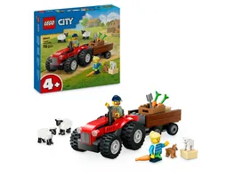 LEGO City Traktor mit Anhaenger Bauernhof Spielset fuer Kinder 60461