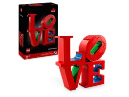 LEGO Art LOVE Bauset fuer Erwachsene Wohn und Buero Deko 31214