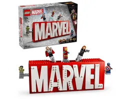 LEGO Marvel MARVEL Logo Minifiguren Set mit Avengers Figuren 76313