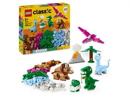 LEGO Classic Kreative Dinosaurier Bauset mit Tierfiguren 11041