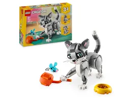 LEGO Creator 3in1 Graue Katze Modell umbaubar in Hund oder Taube 31163