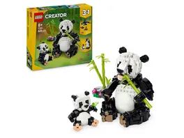 LEGO Creator 3in1 Wilde Tiere Pandafamilie Modelle zum Umbauen 31165