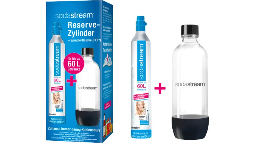 SodaStream® CO2 Reservezylinder + PET-Sprudlerflasche
