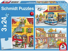 Schmidt Spiele Puzzle Feuerwehr und Polizei 24 Teile