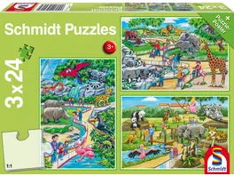 Schmidt Spiele Puzzle Ein Tag im Zoo 24 Teile