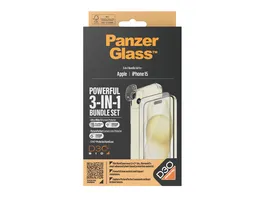 PanzerGlass iPhone 15 3 in 1 Pack