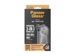 PanzerGlass iPhone 15 Pro Max 3 in 1 Pack