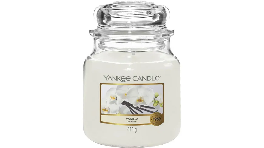 Yankee Candle Mittelgroße Kerze im Glas Vanille