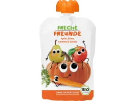 Freche Freunde Bio Quetschie 100 Apfel Birne Karotte Kuerbis