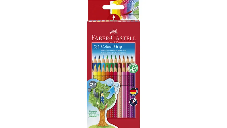 FABER-CASTELL Farbstift Grip Colour 24er-Etui