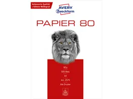 AVERY Zweckform Kopierpapier Eco A4 80g m 500 Blatt