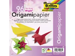 folia Faltblaetter aus Origamipapier 96 Blatt 19 x 19 cm