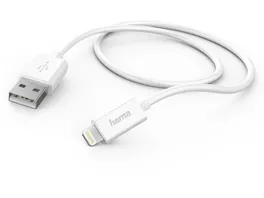 HAMA Ladekabel USB A Lightning 1 m Weiss