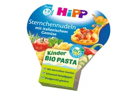 HiPP Bio fuer Kinder Pasta Sternchennudeln mit mediterranem Gemuese 250g