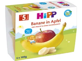 HiPP Fruechte im Becher 4x100g Bananen in Apfel