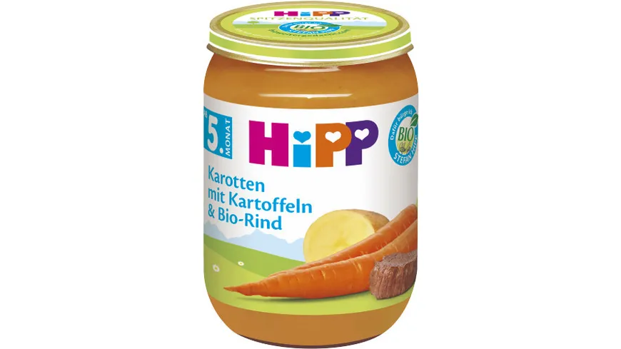 HiPP Menüs: Karotten mit Kartoffeln und Bio-Rind 190 g