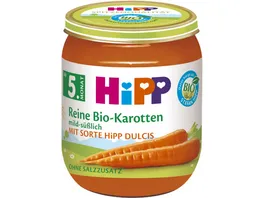 HiPP Bio Gemuese Reine Karotte mild suesslich mit Sorte HiPP Dulcis 125g