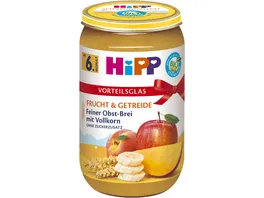 HiPP Bio Frucht und Getreide Feiner Obst Brei mit Vollkorn ohne Zuckerzusatz 190g
