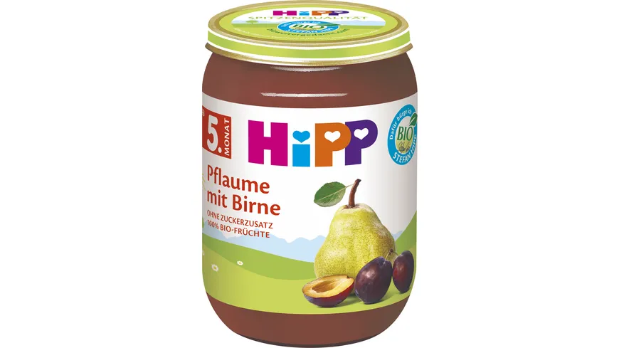 Hipp Früchte: Pflaume mit Birne 190 g, nach dem 4. Monat