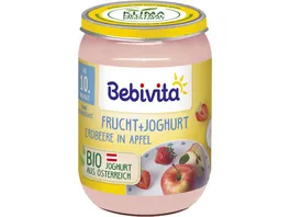 Bebivita Bio Frucht Joghurt 190g Erdbeere in Apfel ab 10 Monat