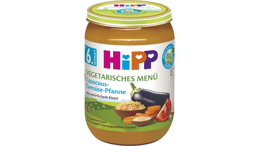 HiPP Bio Menüs, Couscous-Gemüse-Pfanne, 190g