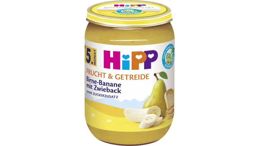 HiPP Bio Frucht und Getreide Birne-Banane mit Zwieback, 190g