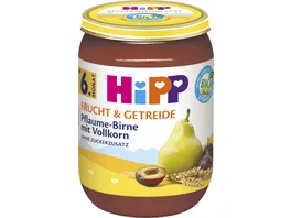 HiPP Bio Frucht und Getreide Pflaume Birne mit Vollkorn 190g