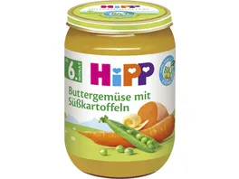 HiPP Gemuese 190g Buttergemuese mit Suesskartoffeln ab 6 Monat