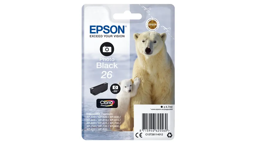 Epson Druckerpatrone T2601 T2611 Eisbär