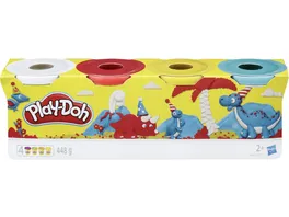 Hasbro Play Doh 4er Pack Grundfarben blau gelb rot weiss