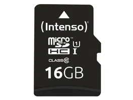 Intenso MicroSDHC 16GB Class 10 UHS I inkl Adapter