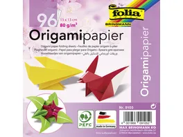 folia Faltblaetter aus Origamipapier 96 Blatt 13 x 13 cm