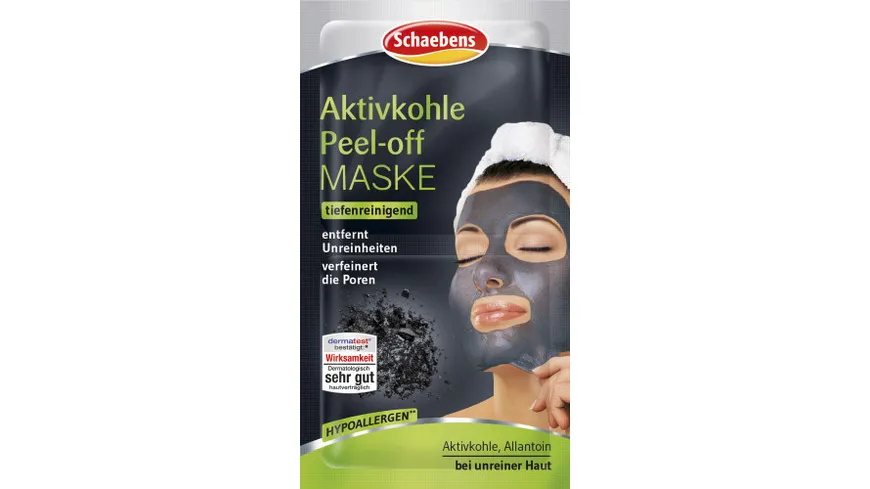 Schaebens Aktivkohle Peel-off Maske, 2 x 8 ml
