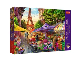 Trefl Puzzle Premium Plus Quality Tea Time Flower Market Paris 1000 Teile