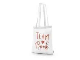 Baumwolltasche Team bride weiss 39x42cm