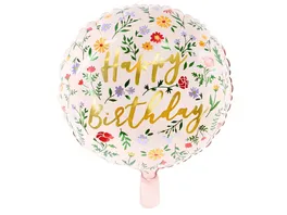 Folienballon Happy Birthday 45cm hellrosa