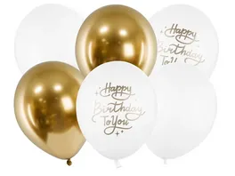 Ballons 30cm Happy Birthday To You Mix 6 Stk