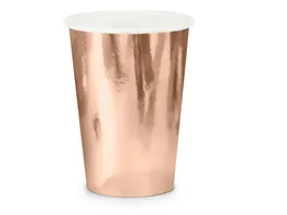 Becher rosegold 220ml 6 Stk