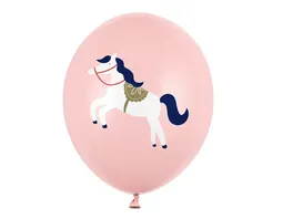 Ballons 30 cm Pferd Pastell Blassrosa 6 Stk