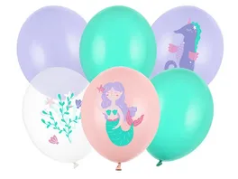 Ballons 30 cm Meereswelt mix 6 Stk