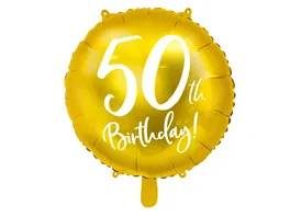 Folienballon 50th Birthday gold 45cm