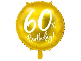 Folienballon 60th Birthday gold 45cm