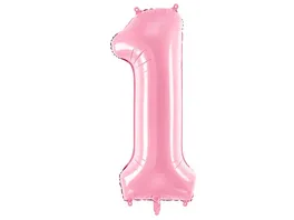 Folienballon Ziffer 1 86cm rosa