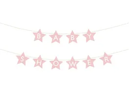 Banner Baby shower 290x16 5 cm hellrosa